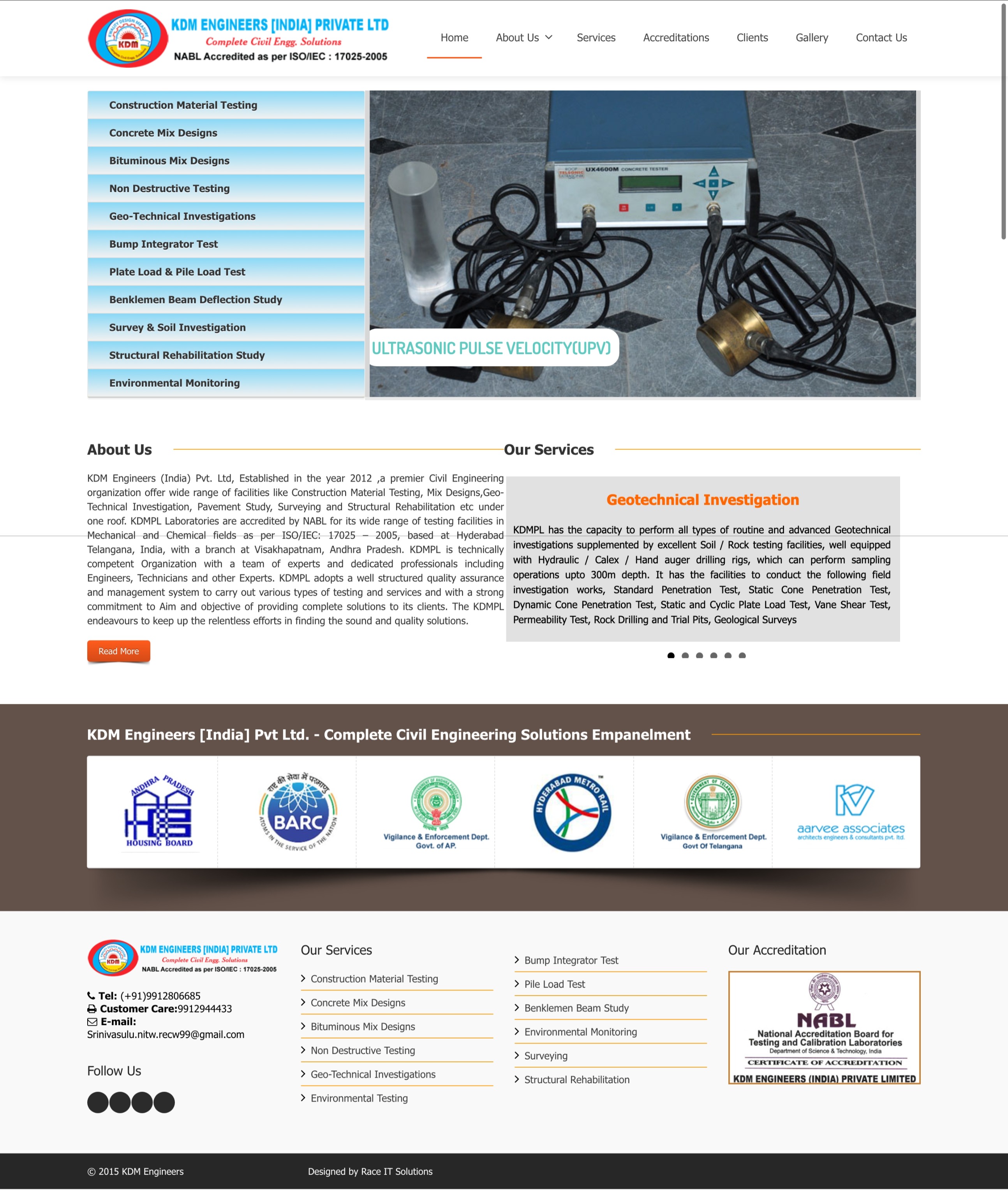 Original KDM website design